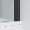 Badewannenaufsatz Schwarz matt 110 x 140 cm Duschtrennwand Produktbild-Vorschau 8
