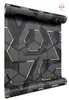A roll of wallpaper with a geometric 3D pattern. Anteprima dell’immagine prodotto
