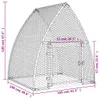 vidaXL Klatka dla kurcząt srebrna 100x105x120 cm Stal Podgląd zdjęcia produktu 12
