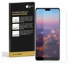 A product box for a screen protector is shown next to a smartphone with a screen protector applied. Produktbild-Vorschau