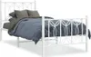 vidaXL Postel s čelem a podnožkou kovová bílá 90x190 cm Náhled obrázku produktu 1