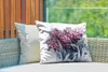 MuchoWow® Outdoor Kissen - Rosa Pfingstrosen auf Marmor - Produktbild-Vorschau 3