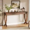 A wooden console table with decorative items on top, placed in a room setting. Anteprima dell’immagine prodotto