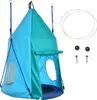Outsunny Nestschaukel mit Zelt, Ø100 cm Kinderschaukel, Produktbild-Vorschau 1