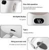 Collage of close-up images and text describing features of a portable fan. Náhled obrázku produktu