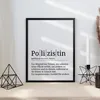 Polizistin Poster Definition Kunstdruck Wandbild Geschenk – Produktbild-Vorschau 4