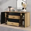 Buffet Merax en MDF avec 4 tiroirs et 2 portes, finition Voir les images du produit 11