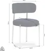 Set aus 2 NOVA Polsterstühlen in nachtblauem Bouclé-Stoff Produktbild-Vorschau 3