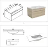 Waschtisch mit Unterschrank 80cm BERGEN Badmöbel Set Eiche Produktbild-Vorschau 4