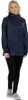 A woman wearing a navy blue rain jacket and black leggings, standing against a white background. Produktbild-Vorschau