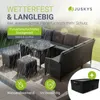 Juskys Polyrattan Lounge Manacor - Sofa, Tisch, Hocker & Produktbild-Vorschau 2