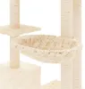 vidaXL Kratzbaum mit Sisal-Kratzsäulen Creme 142 cm Produktbild-Vorschau 6