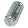 A silver cylindrical capacitor with text and markings on its side, set against a white background. Náhľad obrázku produktu