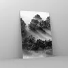 Bilder auf glas - Einteilig - Schwarzweiß Bäume Nebel - Produktbild-Vorschau 4