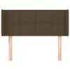 Kopfteil mit Ohren Dunkelbraun 103x16x78/88 cm Stoff Produktbild-Vorschau 3