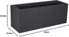 A rectangular planter with dimensions indicated by measurement lines and text. Anteprima dell’immagine prodotto
