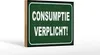 Holzschild Hinweis 18x12 cm Consumptie verplicht Verbrauch Produktbild-Vorschau 2