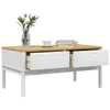 vidaXL Couchtisch FLORO Weiß 99x55,5x45 cm Massivholz Produktbild-Vorschau 4