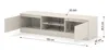 A diagram of a TV stand with dimensions. Voir les images du produit