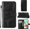 Galaxy A71 Hülle, Schmetterling Prägung Flip Leder Produktbild-Vorschau 1