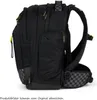 A side view of a black satch backpack. Podgląd zdjęcia produktu