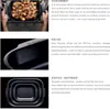 A collage of images showcasing a roasting pan and its features, with accompanying text descriptions. Produktbild-Vorschau