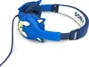 A pair of blue Sonic the Hedgehog themed headphones for children, shown from a diagonal angle on a white background. Náhľad obrázku produktu