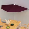 vidaXL Polovičný slnečník s tyčou 180x90 cm Bordeaux Náhľad obrázku produktu 2