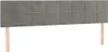 vidaXL Testiere 2 pz. Velluto grigio chiaro 100x5x78/88 cm Anteprima dell’immagine prodotto 1