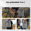 Wiltec Sacoche sac à dos étanche pour porte-bagages grise – Voir les images du produit 5