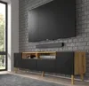 A modern living room with a TV stand and television. Podgląd zdjęcia produktu