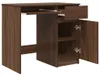 vidaXL Scrivania look rovere marrone 86x49x76 cm materiale Anteprima dell’immagine prodotto 5