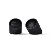 Two black cylindrical speakers with a honeycomb grille are shown against a white background. Náhled obrázku produktu