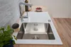 Küchenspüle Glas Einbauspüle Edelstahl Spüle 86 x 50 Weiß Produktbild-Vorschau 3