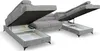 A sectional sofa with its storage compartments open, showing the interior. Produktbild-Vorschau