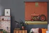 MuchoWow® Wandteppich Wandbehang Traktor - Scheune - Rot - Produktbild-Vorschau 6