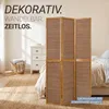 Homestyle4u Paravan, 3-dielny, bambusové drevo, hnedý, do Náhľad obrázku produktu 5