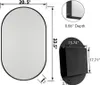 AIORBER Armoire de toilette ovale avec espace de rangement, Voir les images du produit 7