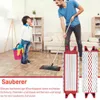 A father and son are cleaning the floor in a living room. The father is mopping, and the son is holding a bucket with cleaning supplies. Produktbild-Vorschau