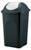 Abfalleimer Multipat 60 l, schwarz, weißer Deckel Produktbild-Vorschau 1