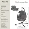 Fauteuil suspendu ANIKA avec cadre et coussin 160kg - gris Voir les images du produit 6