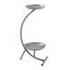 A gray metal plant stand with two tiers. Náhľad obrázku produktu