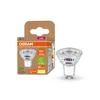 A product shot of an OSRAM LED light bulb and its packaging, presented on a white background. Produktbild-Vorschau
