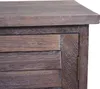 A close-up view of the corner of a wooden cabinet with a shutter-style door. Náhľad obrázku produktu