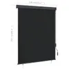 vidaXL Roleta zewnętrzna 140x250 cm antracytowa Podgląd zdjęcia produktu 10