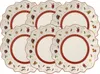 A set of six decorative plates with a scalloped edge, arranged in two rows. Produktbild-Vorschau