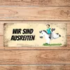 Weißes Pferd ist ausreiten oder auf der Koppel Wendeschild Produktbild-Vorschau 7