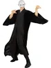 A person wearing a Voldemort costume, including a mask and robe, holding chopsticks. Produktbild-Vorschau