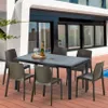 Poly Rattan Tisch Rechteckig mit 6 Bunten Polyrattan Produktbild-Vorschau 2