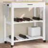 vidaXL Küchenwagen MONZA 84x40x88,5 cm Massivholz Kiefer Produktbild-Vorschau 2